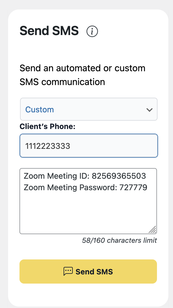 Custom SMS region