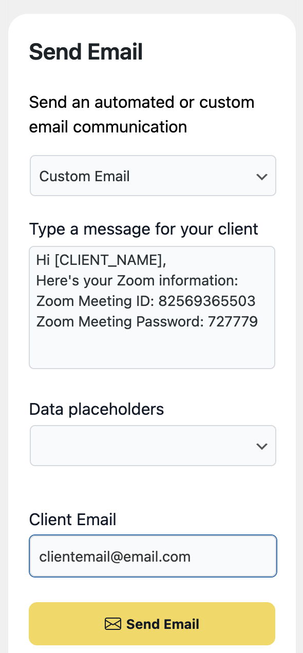 Custom email region